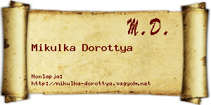 Mikulka Dorottya névjegykártya