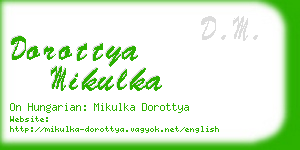 dorottya mikulka business card